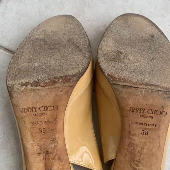 Jimmy Choo Nude Patent Leather Peep-toe Platform Sandal GWP🎁 - Picture 4 of 6